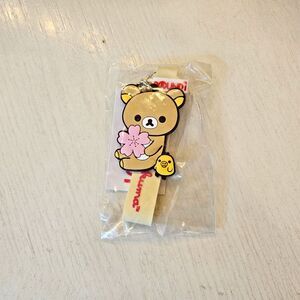 San-X Rilakkuma Korilakkuma Cherry Blossom Sakura Round1 Keychain Strap